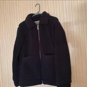Ladies Levi Strauss & Co Navy Blue Sherpa Jacket Size Small